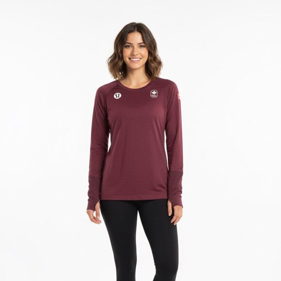 Lululemon x Team Canada Long Sleeve Performance Top | Size Unmarked (Fits S/M) - Picture 1 of 11